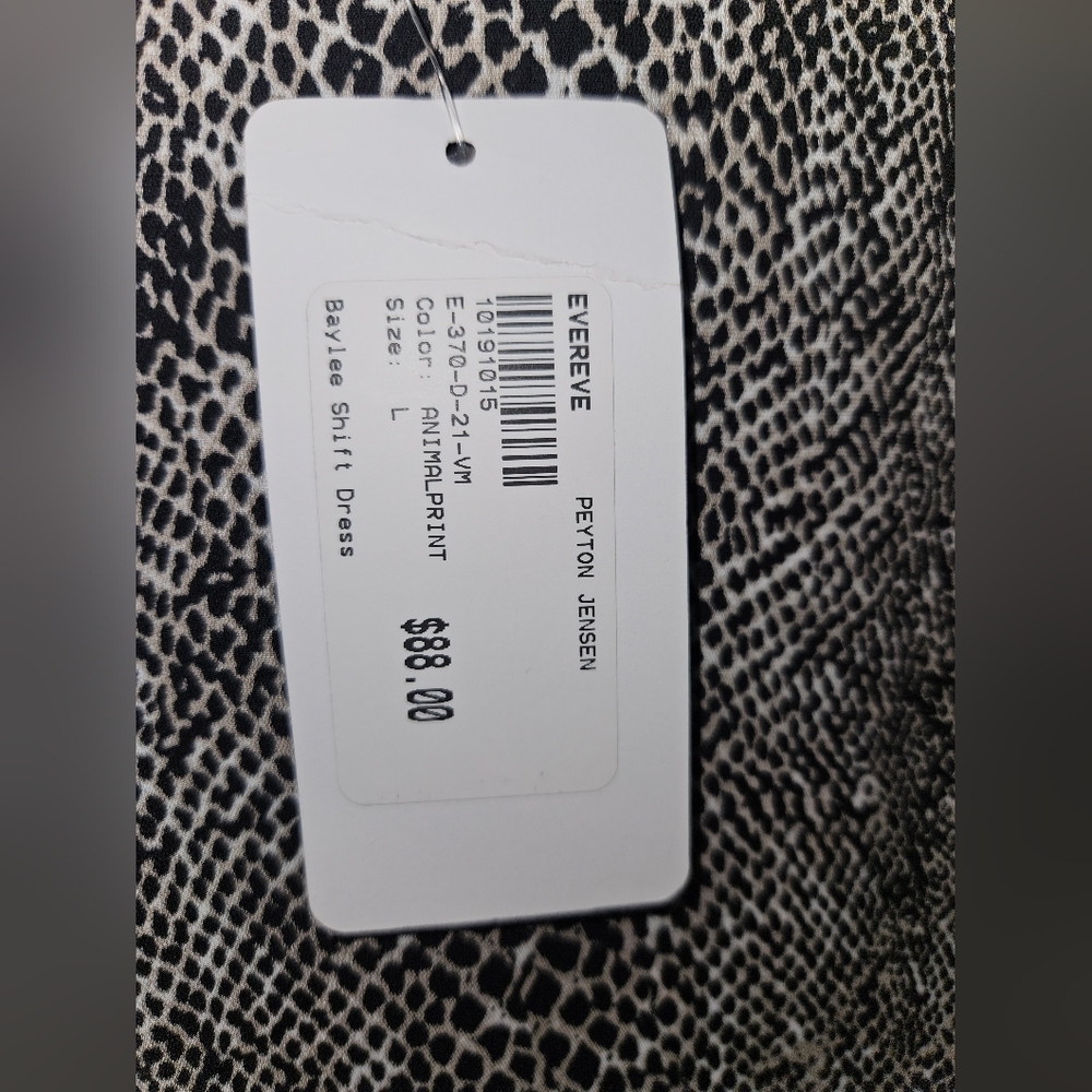 NWT Peyton Jensen Evereve Snakeskin Printed Short Sleeve Dress W/ Pockets - Picture 4 of 4